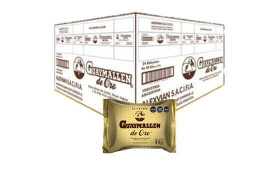 Alfajor GUAYMALLEN De Oro Dulce de Leche y Cacao (CAJA X 24)
